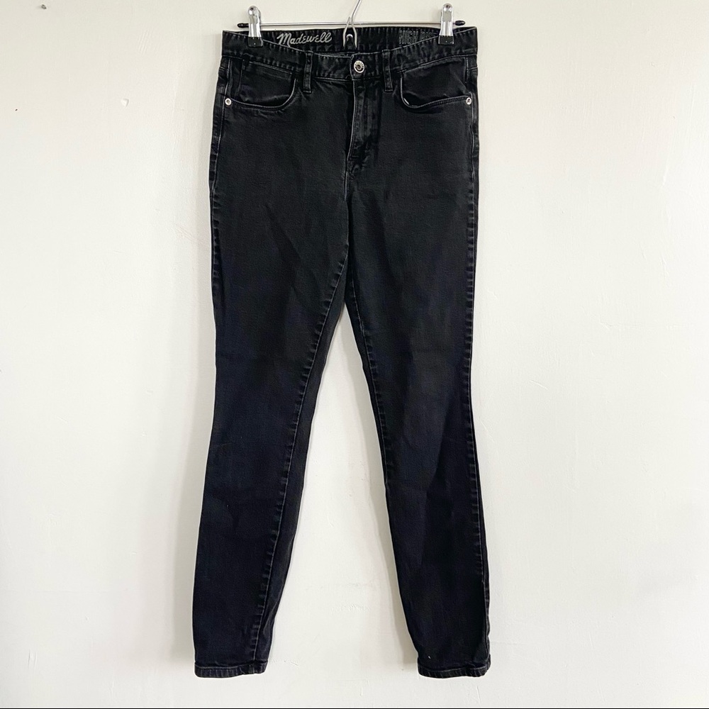 Madewell High Riser Skinny Washed Black Jeans Size 29
